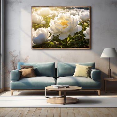 White Peonies Painting